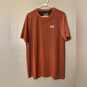 Under Armour UA Men's Seamless Wave Tee RED S/S T-Shirt Size Large